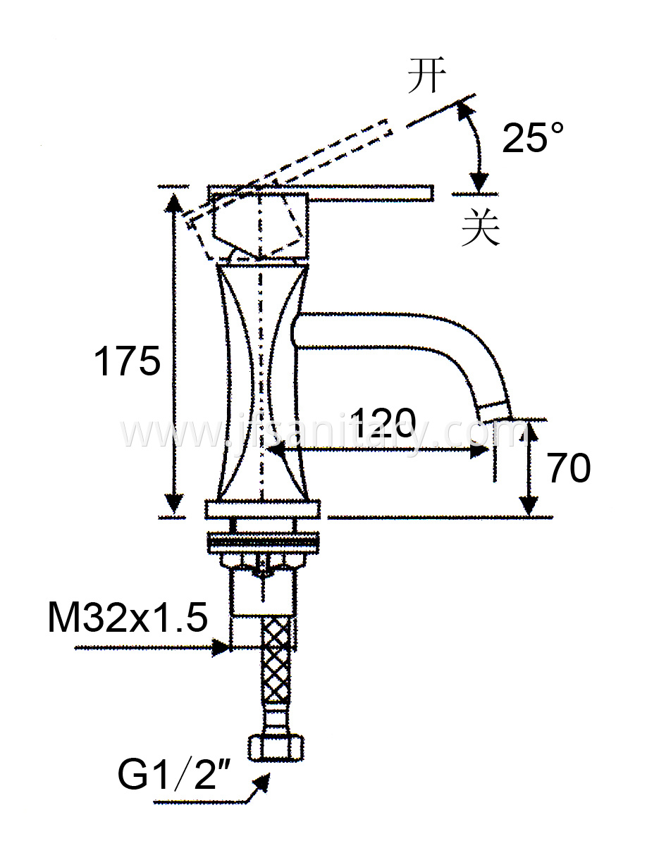 Size Of Round Brass Vanity Wash Basin Faucet Set